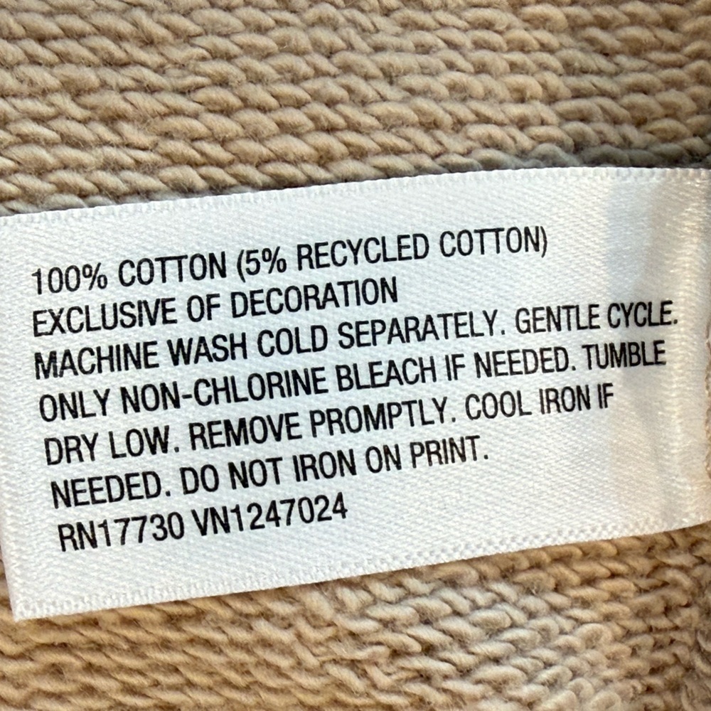Woolrich Graphic 100% Crewneck Sweatshirt Boots Print Beige Size S - Picture 11 of 12